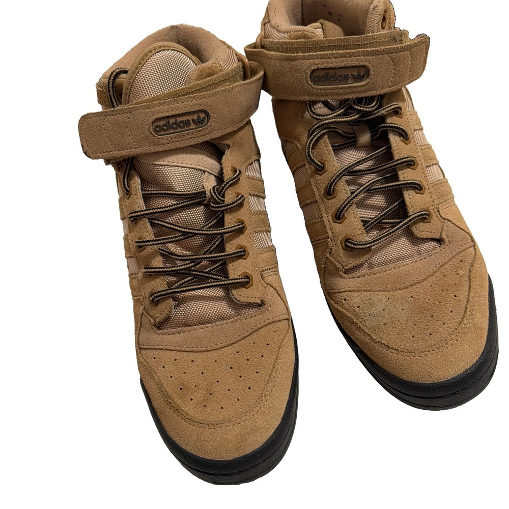 Adidas Adventure GZ4029 Men's 12 Tan Suede High Top Shoes Ankle Strap 1807
